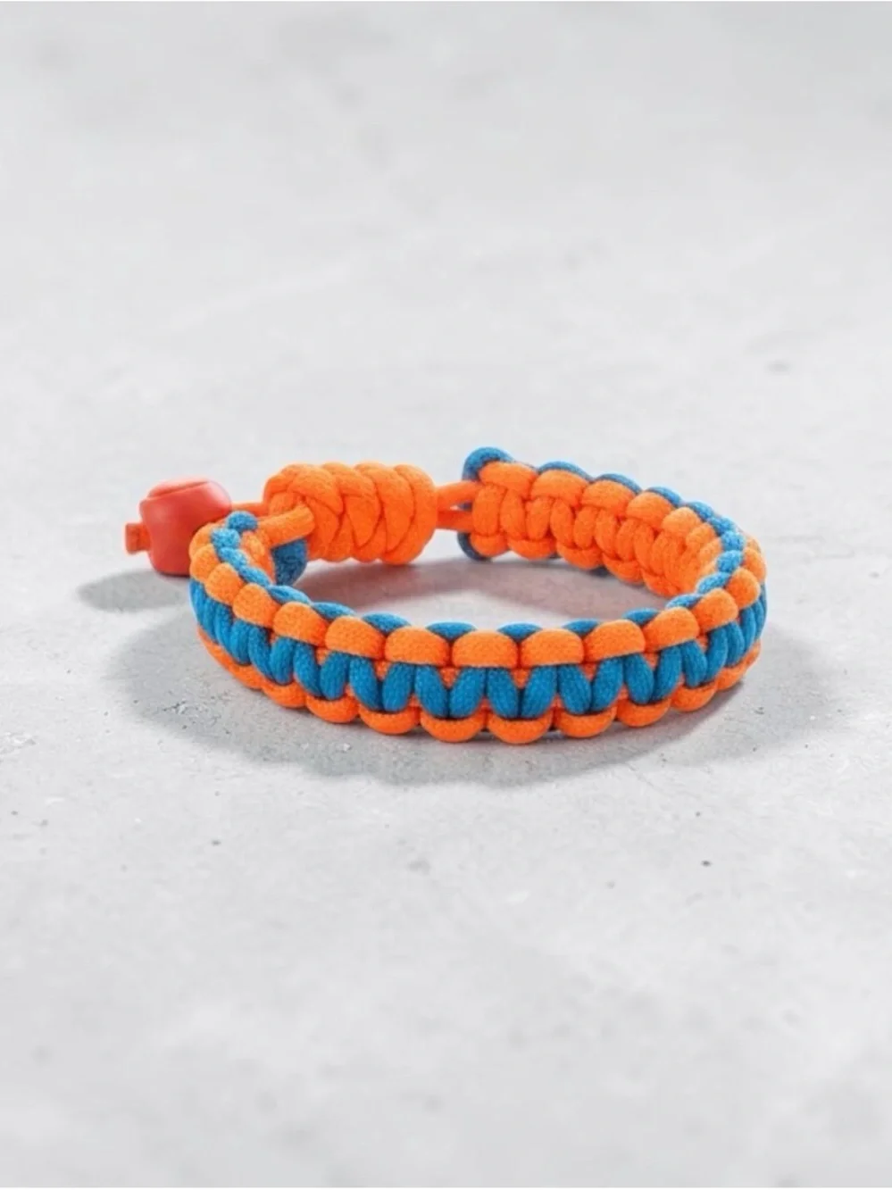 Paracord Phone Wrist Strap Bracelet | Orange & Blue Adjustable Lanyard, NWOT